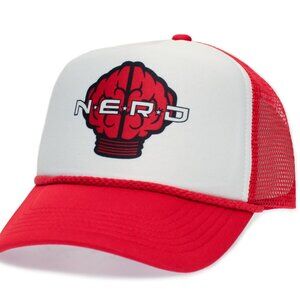 NERD RED Trucker Hat Neptunes Pharrell N*E*R*D N.E.R.D. Cap